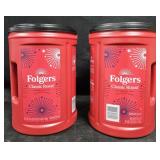 2- Folgers Classic Roast coffee 43.5oz each