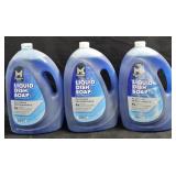 3- Liquid Dish Soap 100oz each. One bottle leaked