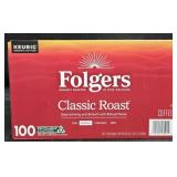 Folgers Classic Roast coffee keurig cups 100
