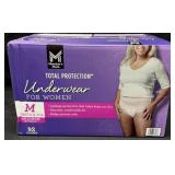 92ct. Box of Medium Total Protection Underwear