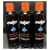 3- 9.5oz. Cans of Edge Shave Gel