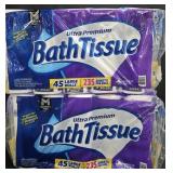 2- Ultra Premium Bath Tissue 45 rolls each