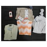 Women's size X-Small pants, shirts, bath robe and