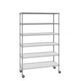 6-Tier Heavy Duty Wire Shelving Unit, 48' x 18' x
