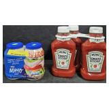 2- Kraft Mayo 30oz each. 3- Heinz Ketchup 44oz