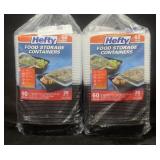 2x Hefty Food storage containers 60 pieces each