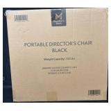 Portable Directors Chair, Black