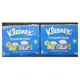 2- Kleenex facial tissue 12 flat boxes each