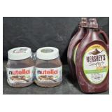 2- Nutella spread 26oz each. 2- Hershey's