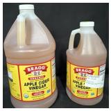1- Gallon Jug and 2Qt. Jug of Bragg Organic Apple