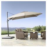 10' Square Offset Umbrella with Sunbrella Fabric,