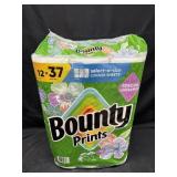 12- Rolls of Bounty Prints Paper Towels