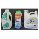 Downy rinse out odor 87oz. Gain scent beads 26oz.