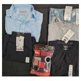 Men's size Small shirts, shorts and boxer briefs.