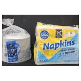 Ultra paper dinner plates 204 count. Napkins 1200