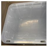 4pk. Clear Plastic Totes, 60Qt