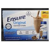 Ensure Chocolate nutritional shakes 24 pack 8oz
