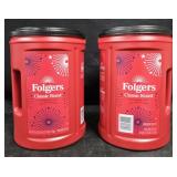 2- Folgers Classic Roast coffee 43.5oz each