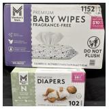 102ct. Box of Premium Newborn Diapers