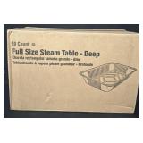 50ct. Box of Full-Size Steam Table Pans, Deep