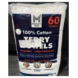 60ct. Bag of Cotton Terry Towels