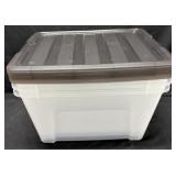 3- Clear Plastic Totes w/ Lids