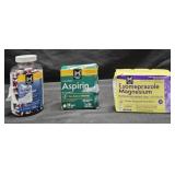Stool Softener 600 count. Aspirin 730 count. Acid