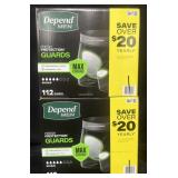 2x Depend Men's Fresh Protection Guards 112