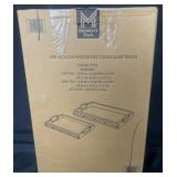 2pk Acacia wood rectangular trays large tray- 18