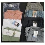 Men's size Large shorts and shirts. Most NEW w/
