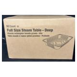 50ct. Box of Full-Size Steam Table Pans, Deep