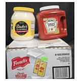 Duke's real Mayonnaise 64oz. Heinz Ketchup 114oz.