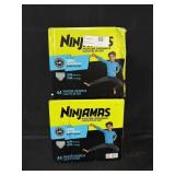 2- 44ct. Boxes of Ninjamas Size Small Nighttime