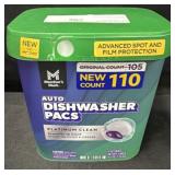 110ct. Tub of Auto Dishwasher Pacs