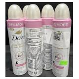 6- 4.8oz. Cans of Dove Advanced Care Dry Spray