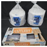 2- Ultra Dinner Plates 204 count each. Clear
