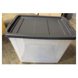 Large Clear Plastic Tote w/ Lid