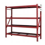 4 Shelf Industrial Storage Rack, 77' W× 24' Dx