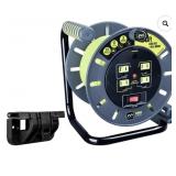 Masterplug Extension Cord Reel (50 ft.) with Wall