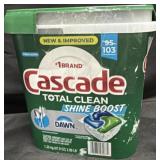 103ct. Tub of Cascade Total Clean Shine Boost