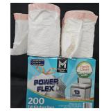 2- Power Flex 13 gallon trash bags 200 count each