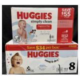 114ct. Box of Huggies Snug&Dry Size 8 Diapers