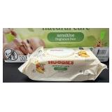 7- 64ct. Pouches of Huggies Natural Care Wipes