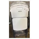4pk. White Heavy Duty Lifetime Plastic Folding