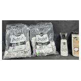 2- Pepper 800 packets each. Sea Salt grinder