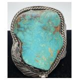 Native American Sterling & Turquoise Cuff,
