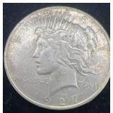 1927 ï¿½Dï¿½ Peace Silver Dollar, .86 oz Troy