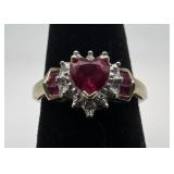 10K Gold and Ruby Ring, size 5 1/2, marked ï¿½10Kï¿½,