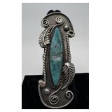 Navajo Sterling & Turquoise ring, size 7 1/2,