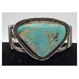 Native American Sterling & Turquoise cuff,
